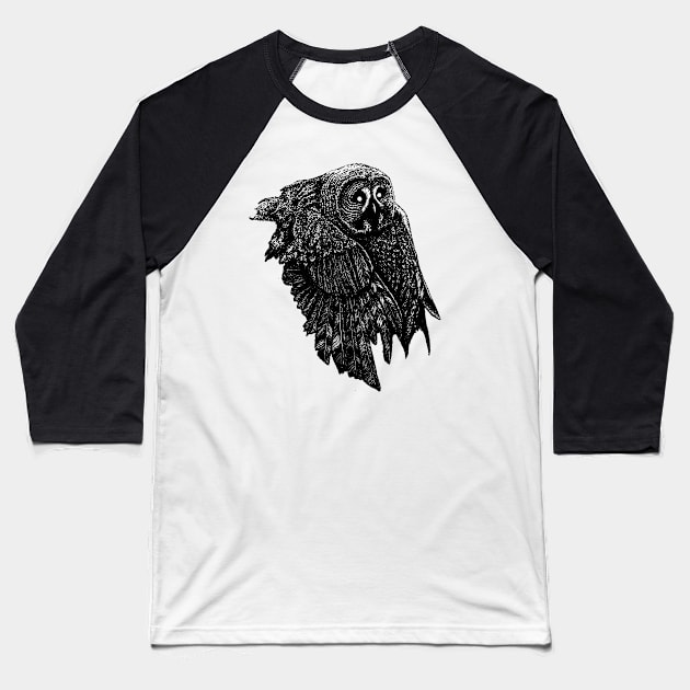 Owl Baseball T-Shirt by sorrowgrips